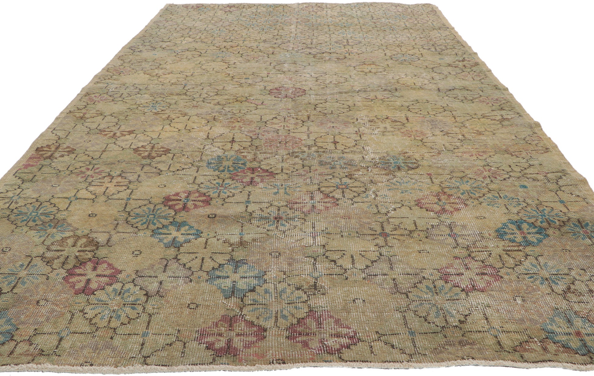 5 x 10 Vintage Turkish Sivas Rug 50876