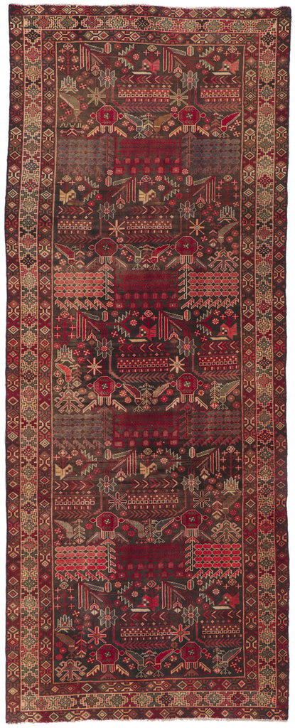 5 x 13 Vintage Persian Bakhtiari Rug 61224