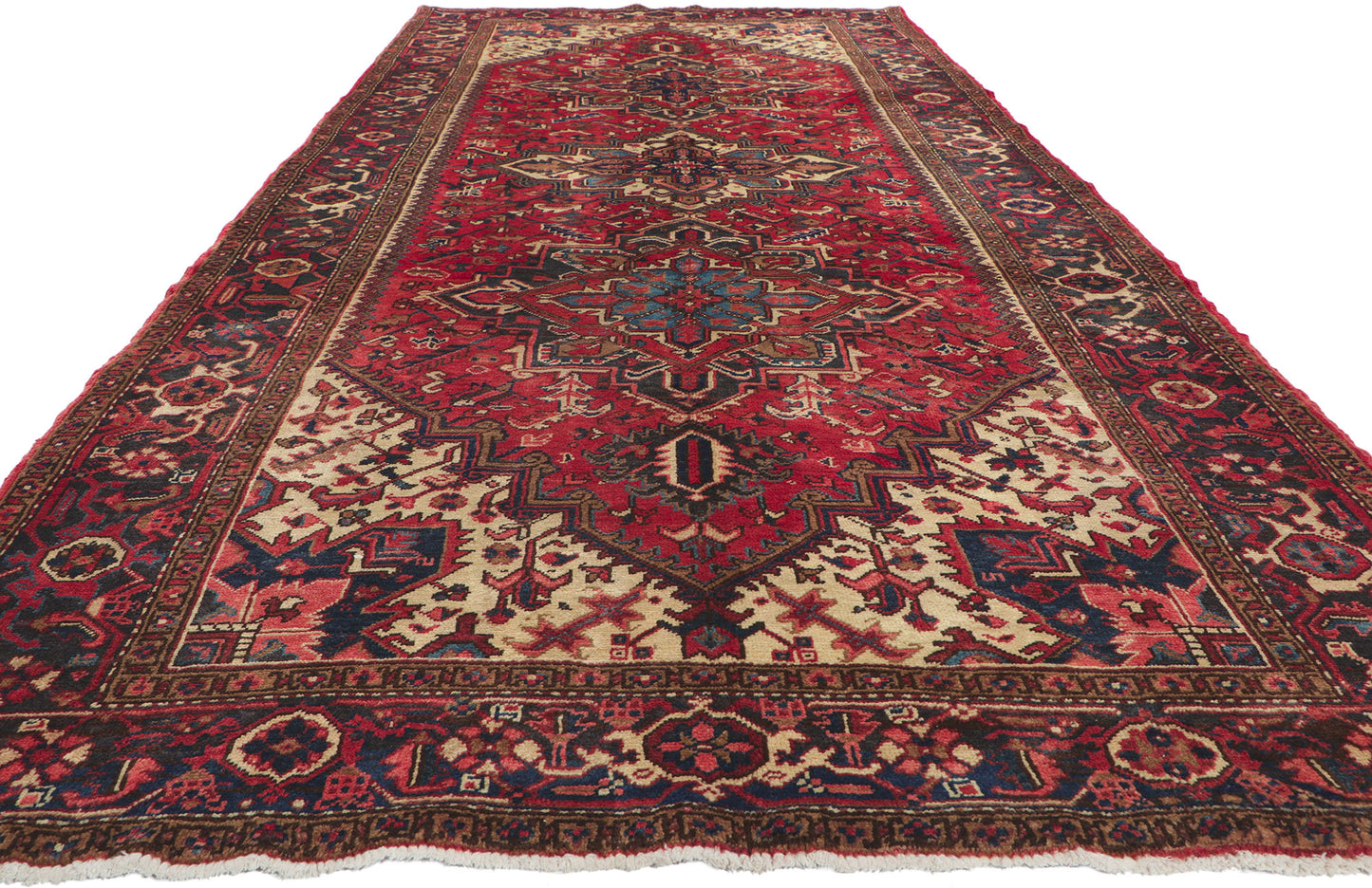 5 x 13 Vintage Persian Heriz Runner 61089