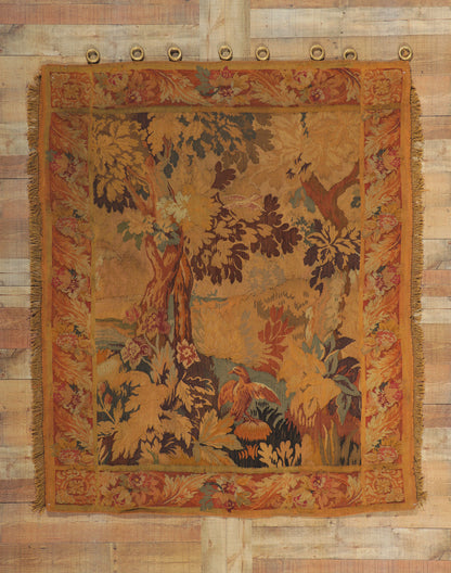 5 x 6 Antique French Aubusson Tapestry 78235