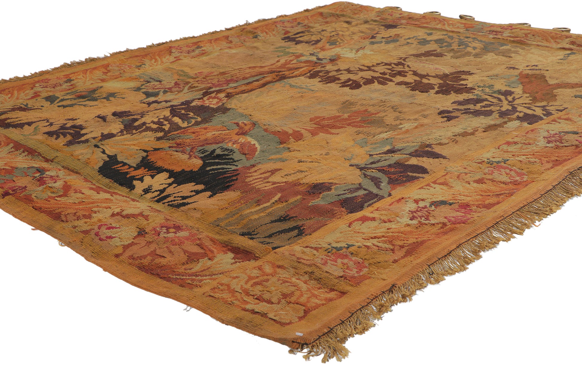 5 x 6 Antique French Aubusson Tapestry 78235