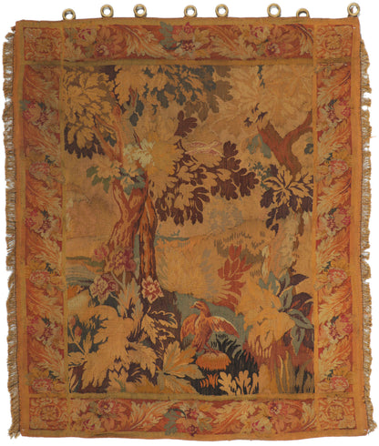 5 x 6 Antique French Aubusson Tapestry 78235