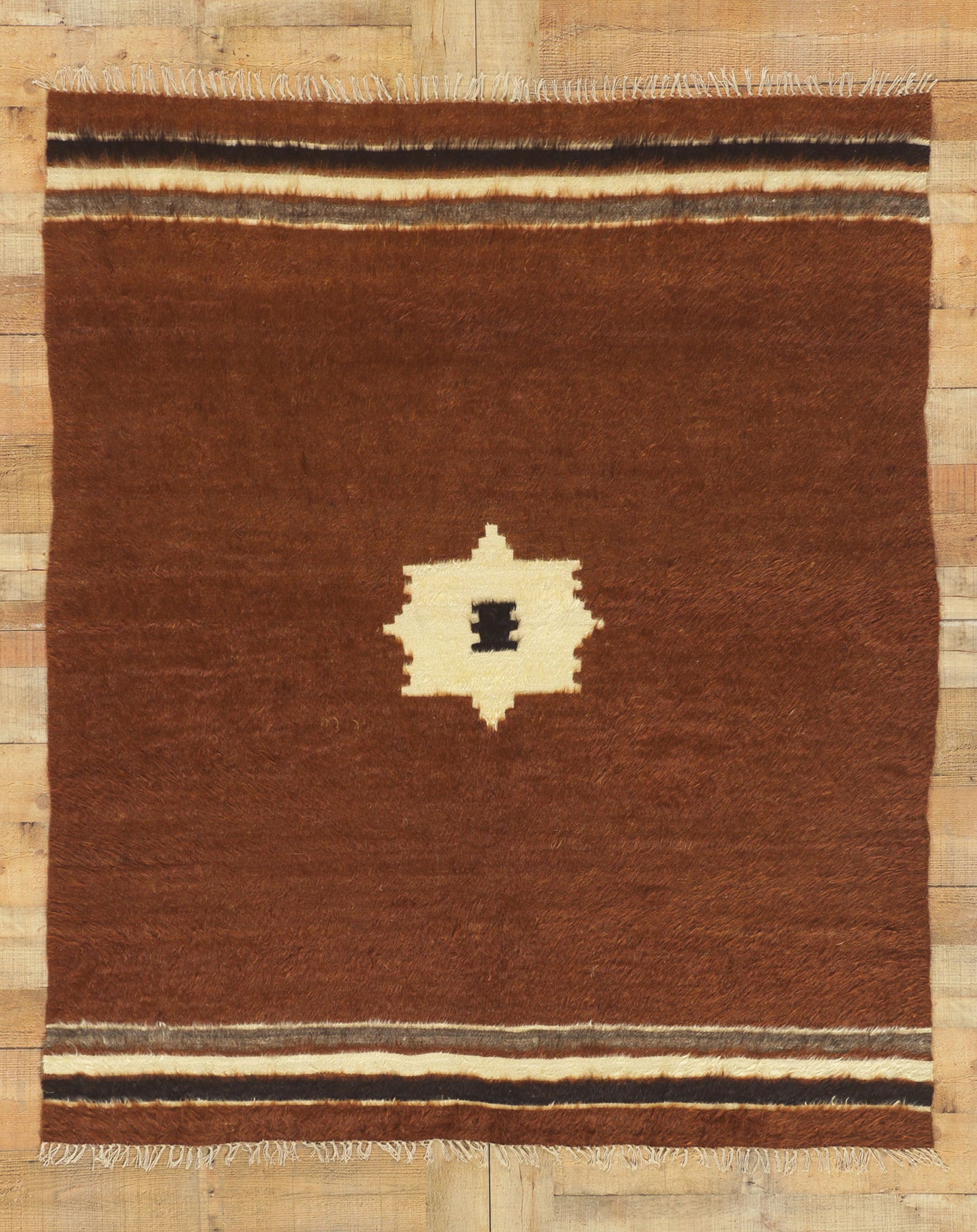 5 x 6 Turkish Angora Wool Kilim Rug 53843