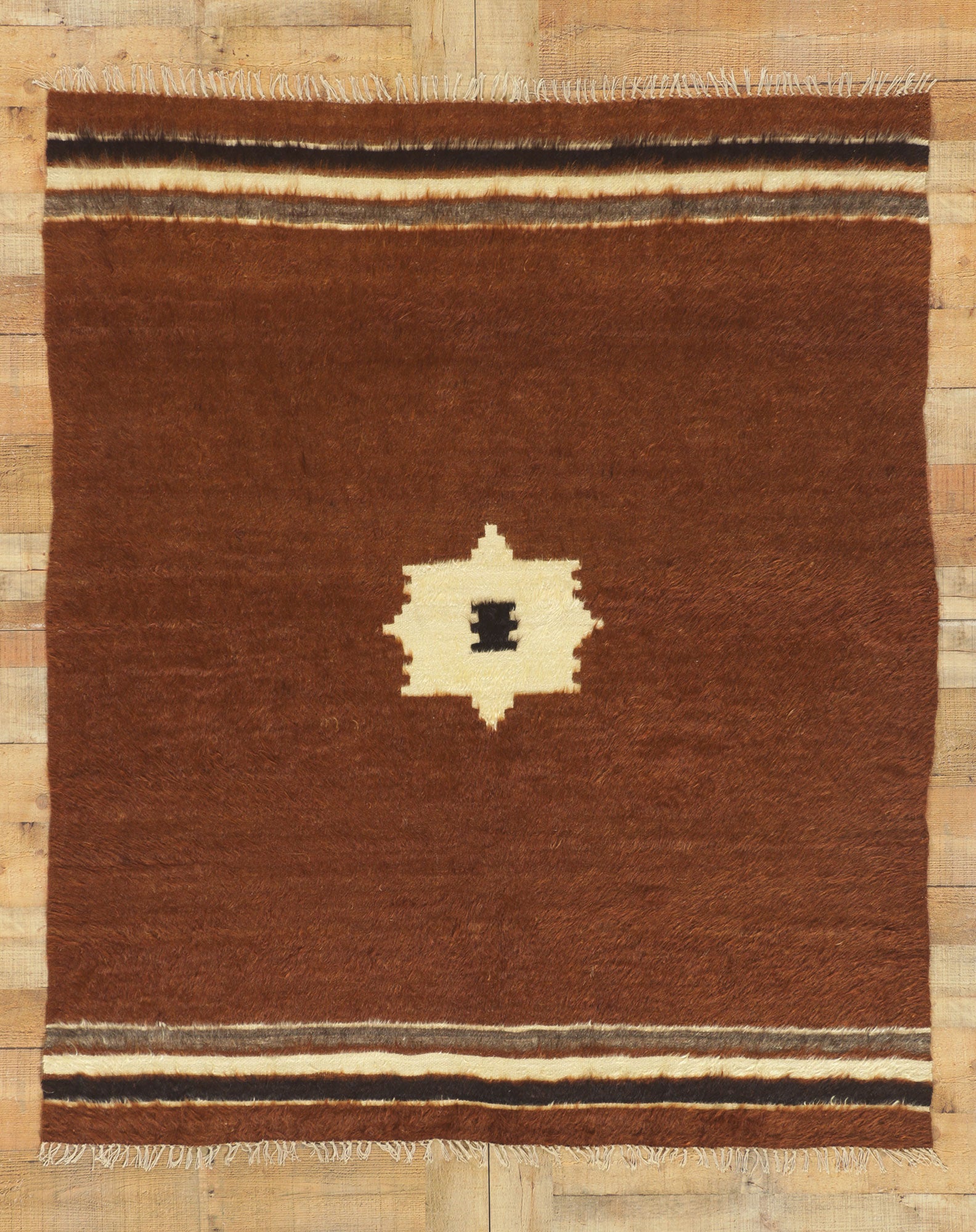 5 x 6 Turkish Angora Wool Kilim Rug 53843