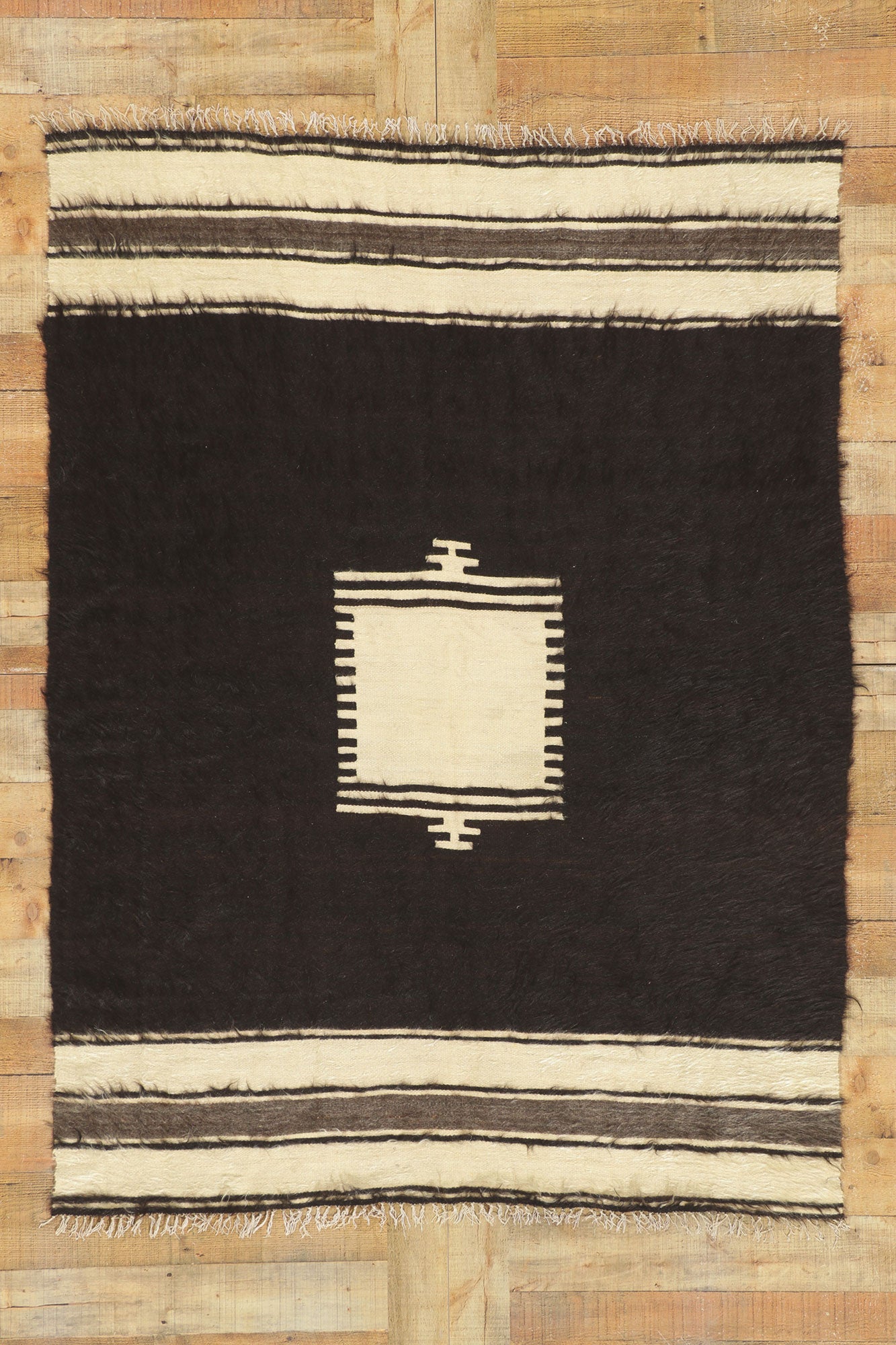 5 x 6 Turkish Angora Wool Kilim Rug 53848