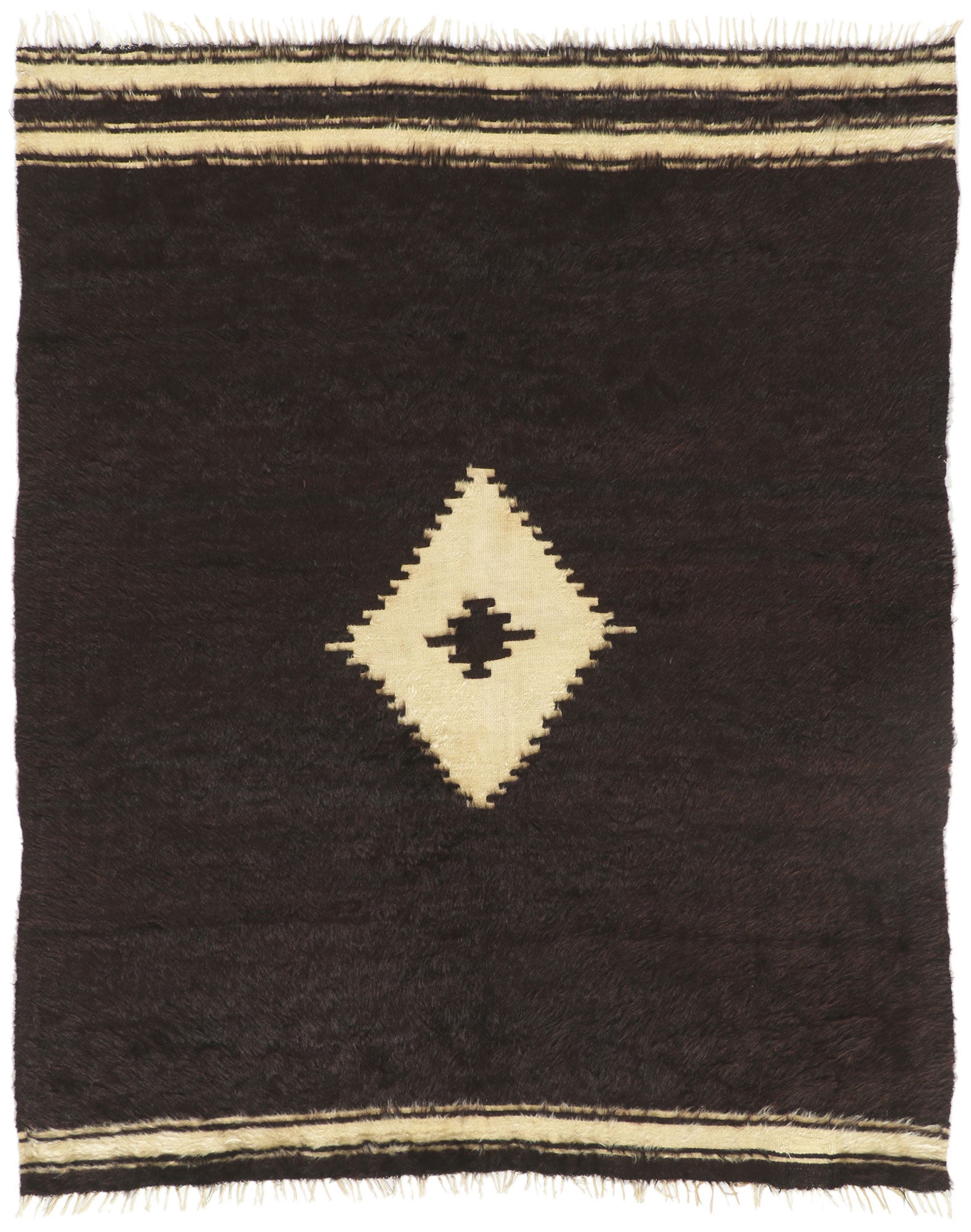 5 x 6 Turkish Angora Wool Kilim Rug 53849