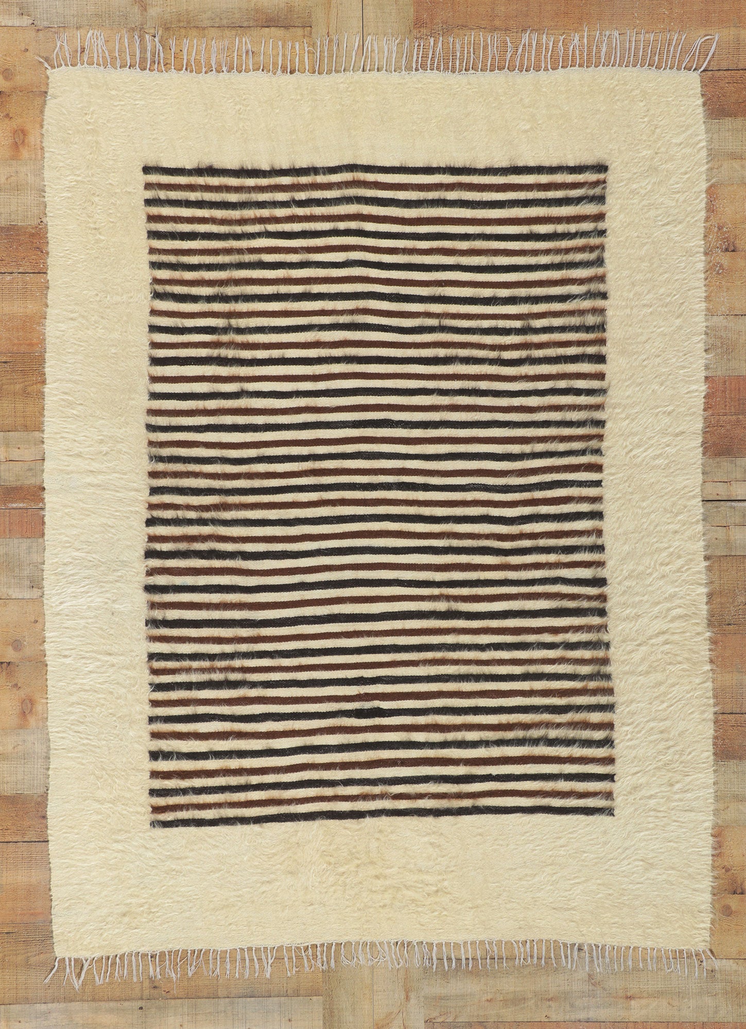 5 x 6 Turkish Angora Wool Kilim Rug 53851