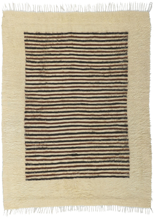 5 x 6 Turkish Angora Wool Kilim Rug 53851