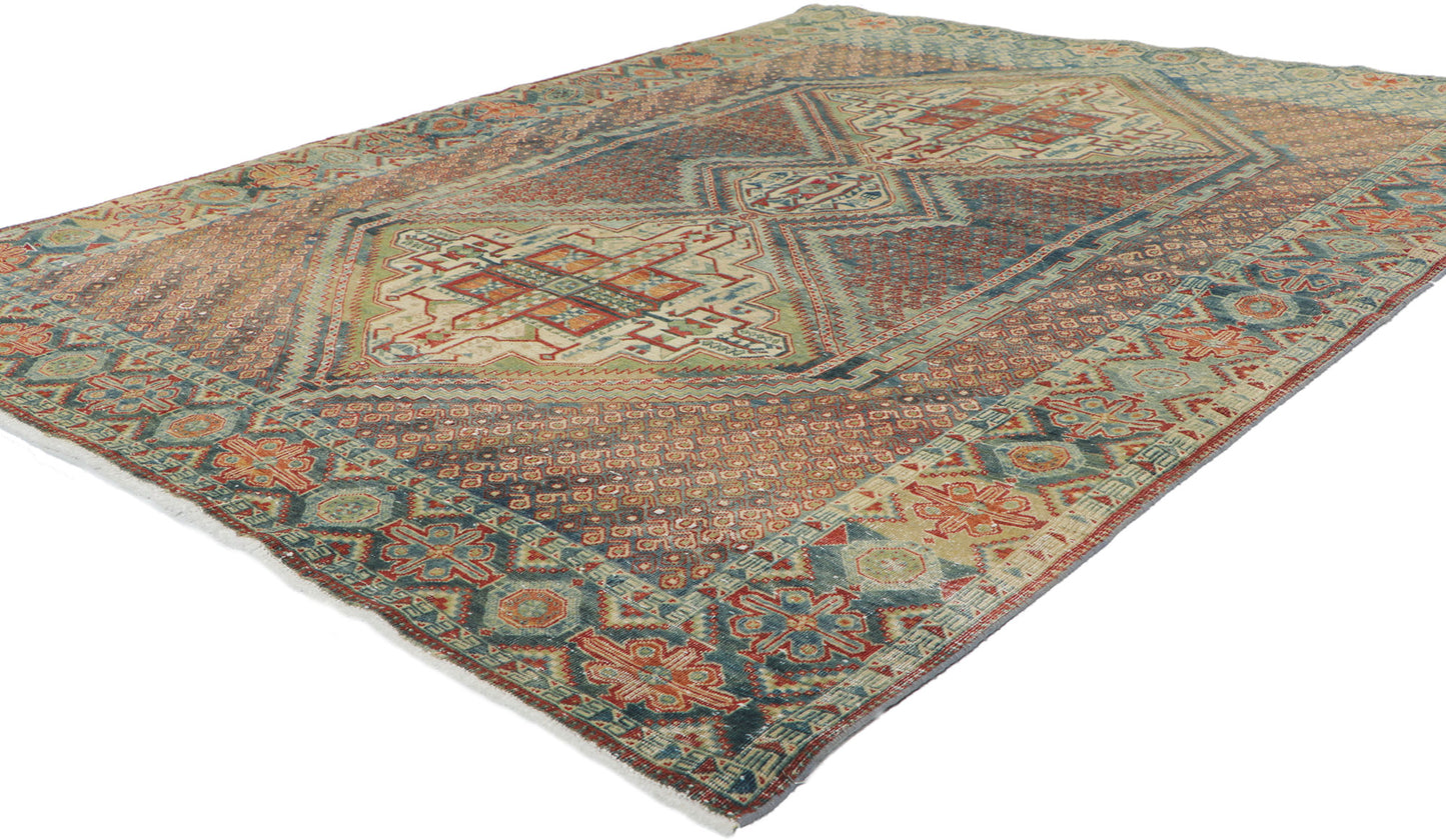 5 x 7 Antique Persian Afshar Rug 60952