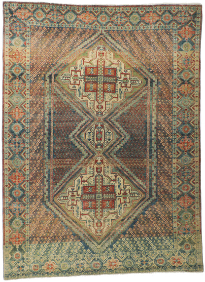 5 x 7 Antique Persian Afshar Rug 60952