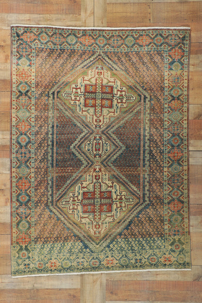 5 x 7 Antique Persian Afshar Rug 60952
