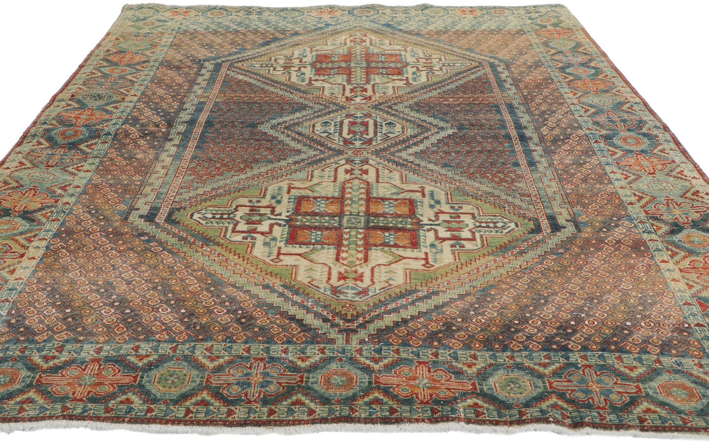 5 x 7 Antique Persian Afshar Rug 60952