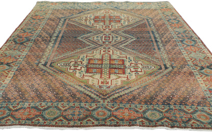 5 x 7 Antique Persian Afshar Rug 60952