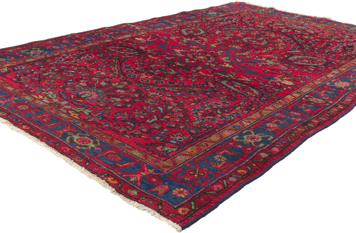 5 x 7 Antique Persian Hamadan Rug 78453