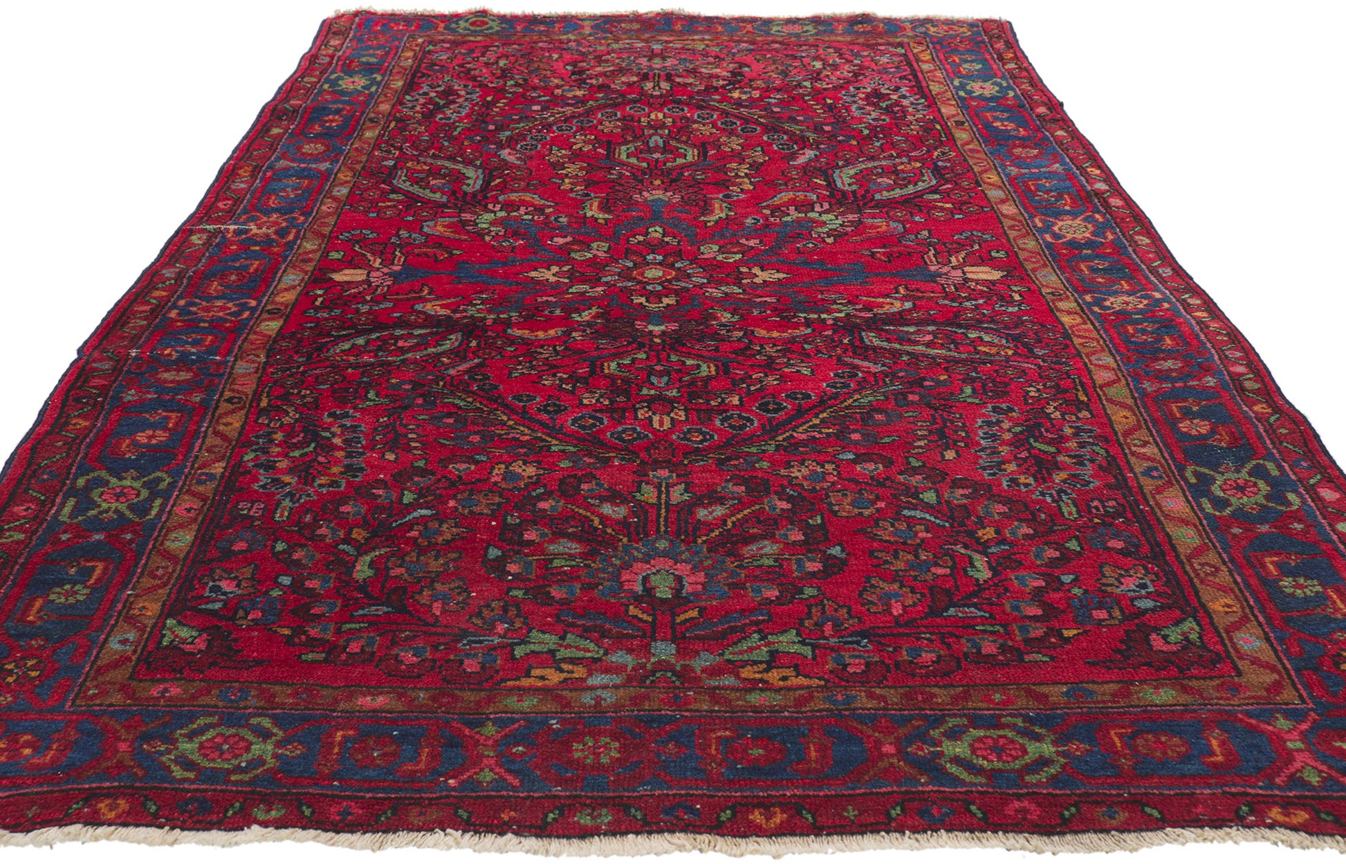 5 x 7 Antique Persian Hamadan Rug 78453