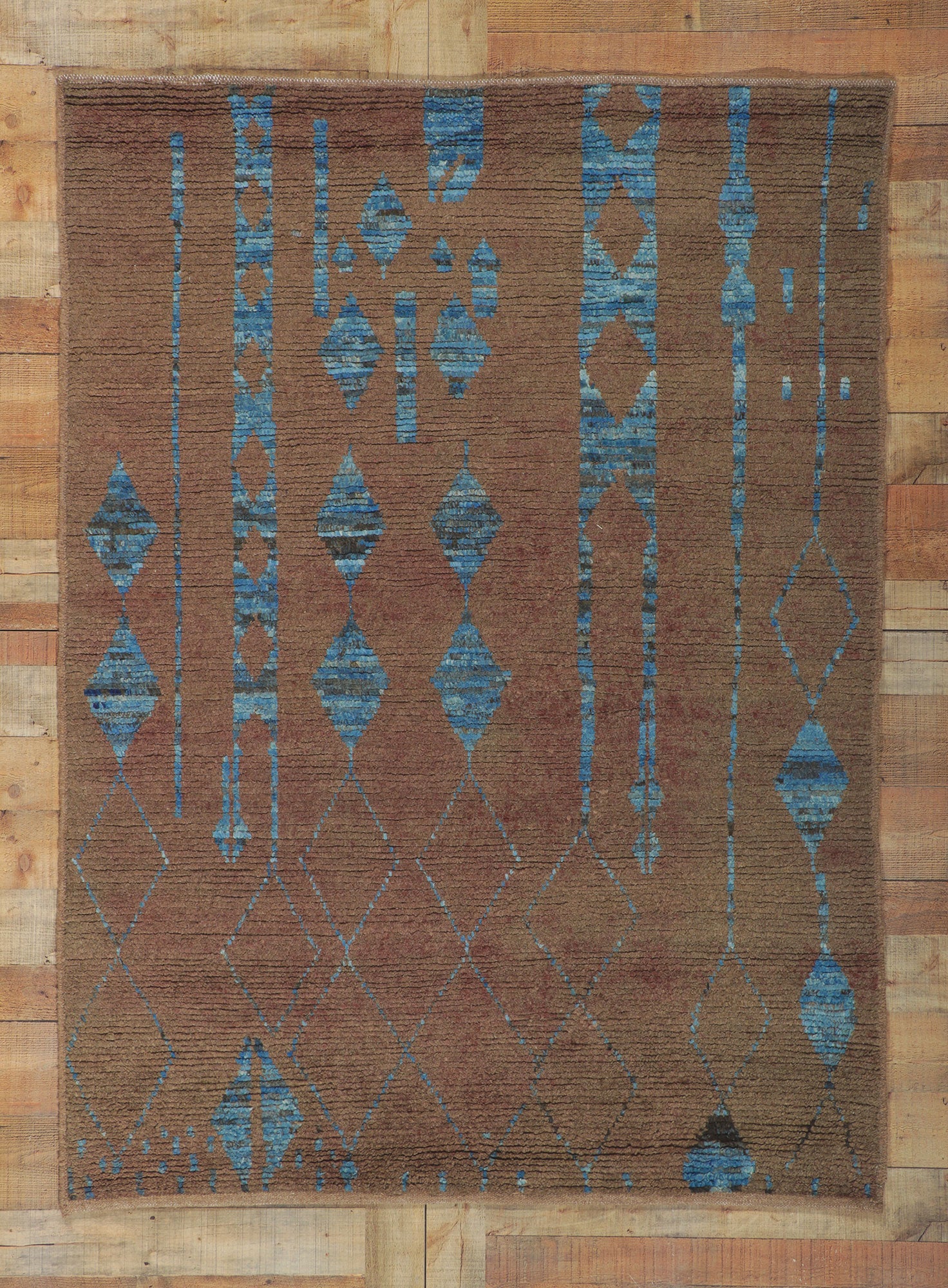 5 x 7 Earth-Tone Moroccan Rug 80782
