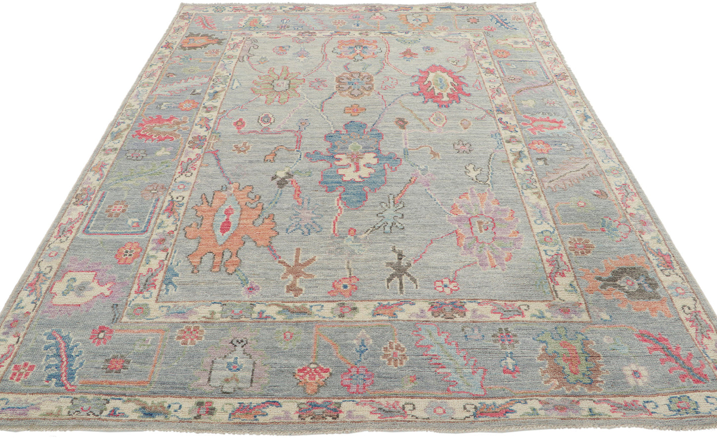 5 x 7 Colorful Oushak Rug 80884