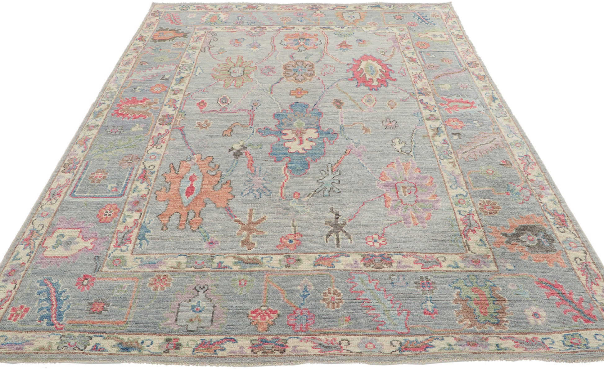 5 x 7 Colorful Oushak Rug 80884