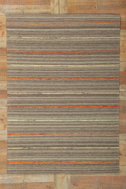 5 x 7 Striped Indian Kilim Rug 30090