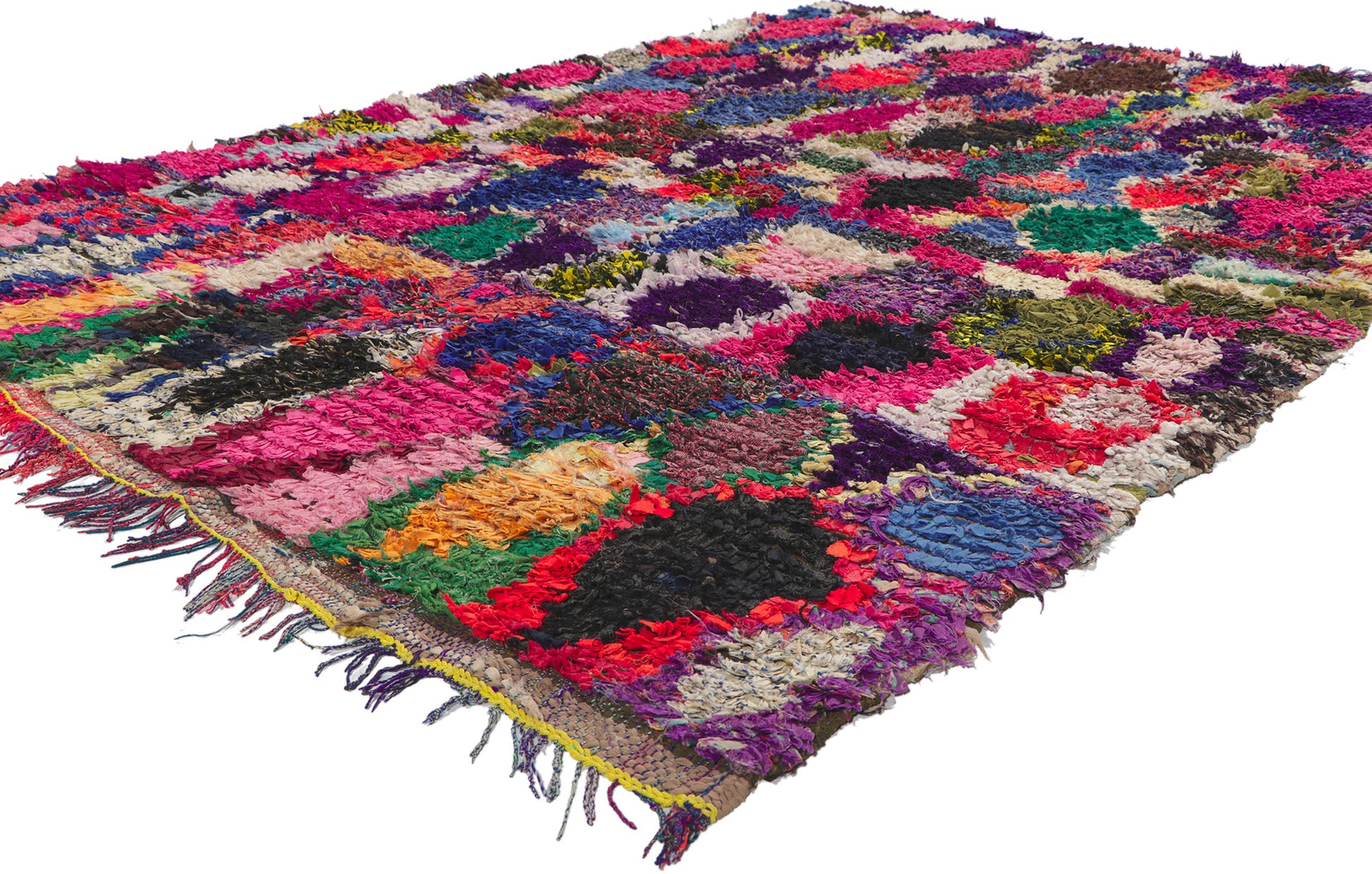 5 x 7 Vintage Moroccan Rag Rug 78399