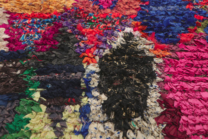 5 x 7 Vintage Moroccan Rag Rug 78399