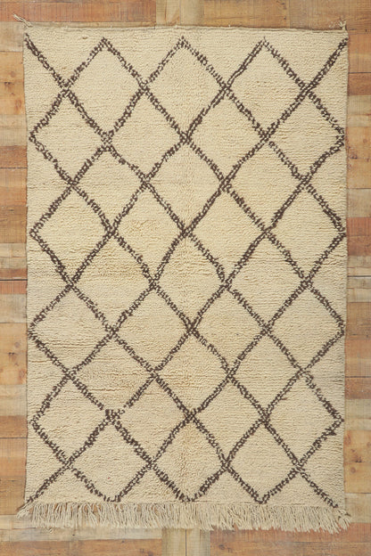 5 x 7 Vintage Moroccan Beni Ourain Rug 78400