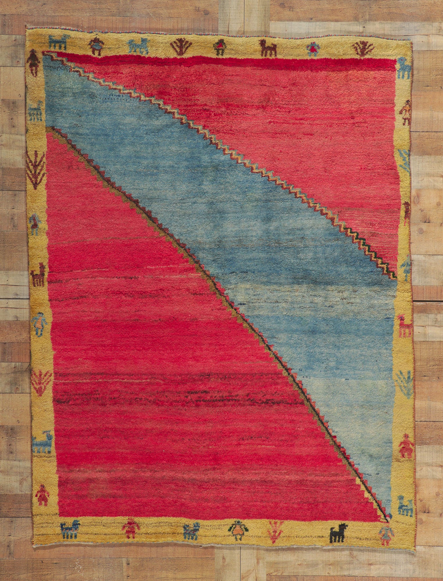5 x 7 Vintage Persian Gabbeh Rug 78316