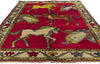 5 x 7 Vintage Persian Shiraz Pictorial Rug 61033