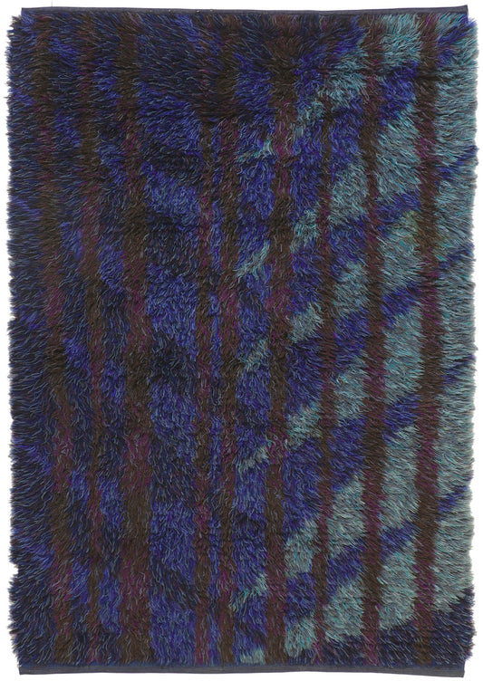 5 x 7 Vintage Swedish Rya Rug 78472