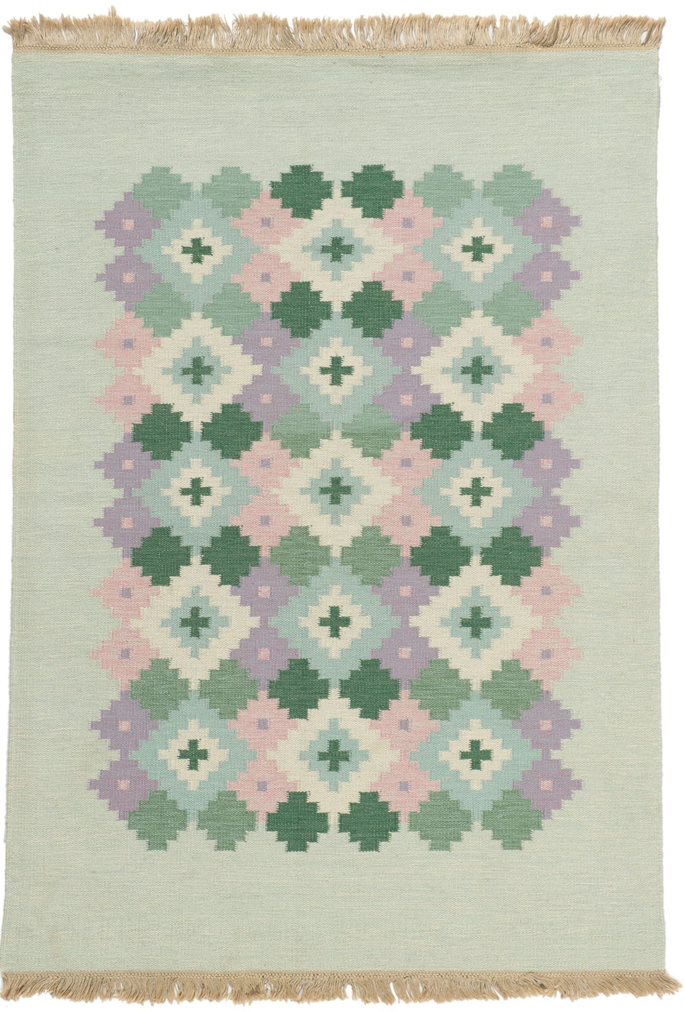 5 x 7 Vintage Swedish Rollakan Rug 78498