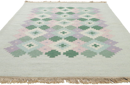 5 x 7 Vintage Swedish Rollakan Rug 78498