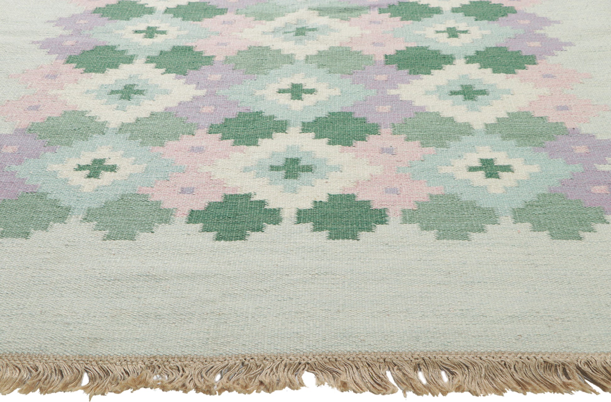 5 x 7 Vintage Swedish Rollakan Rug 78498