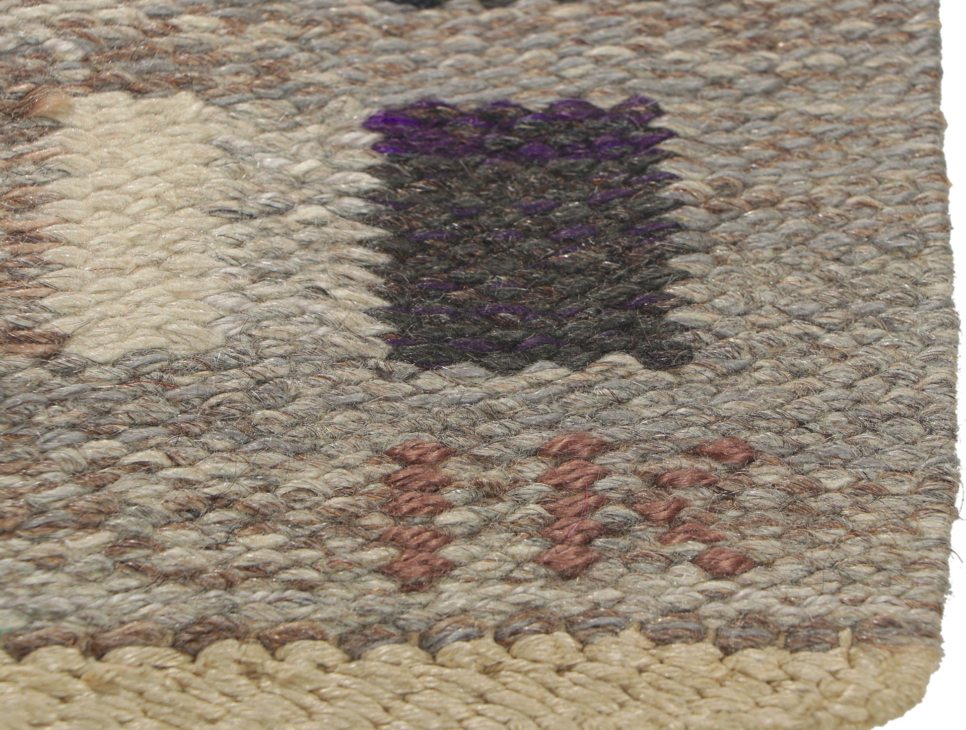 5 x 7 Irma Kronlund Vintage Swedish Rollakan Rug 78482
