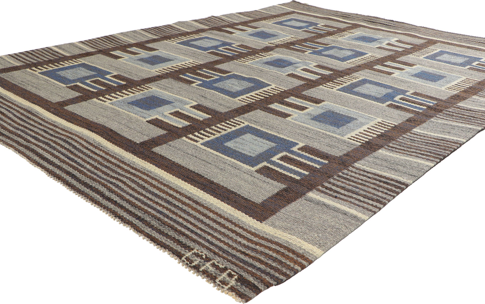 5 x 7 Gunilla Fleming Borgstrom Vintage Swedish ​Rollakan Rug 78484