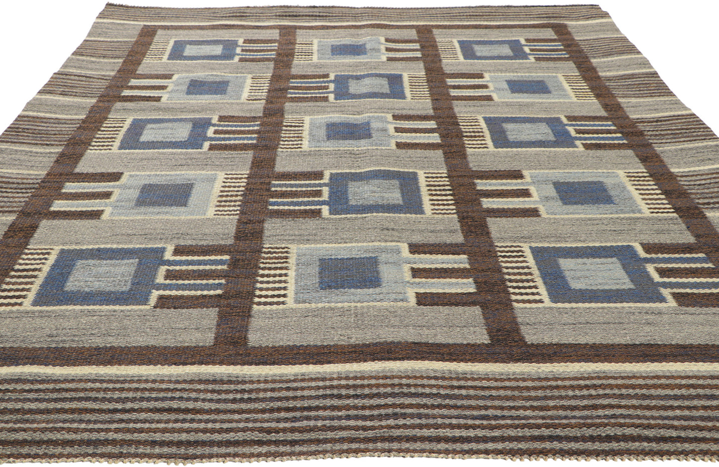 5 x 7 Gunilla Fleming Borgstrom Vintage Swedish ​Rollakan Rug 78484