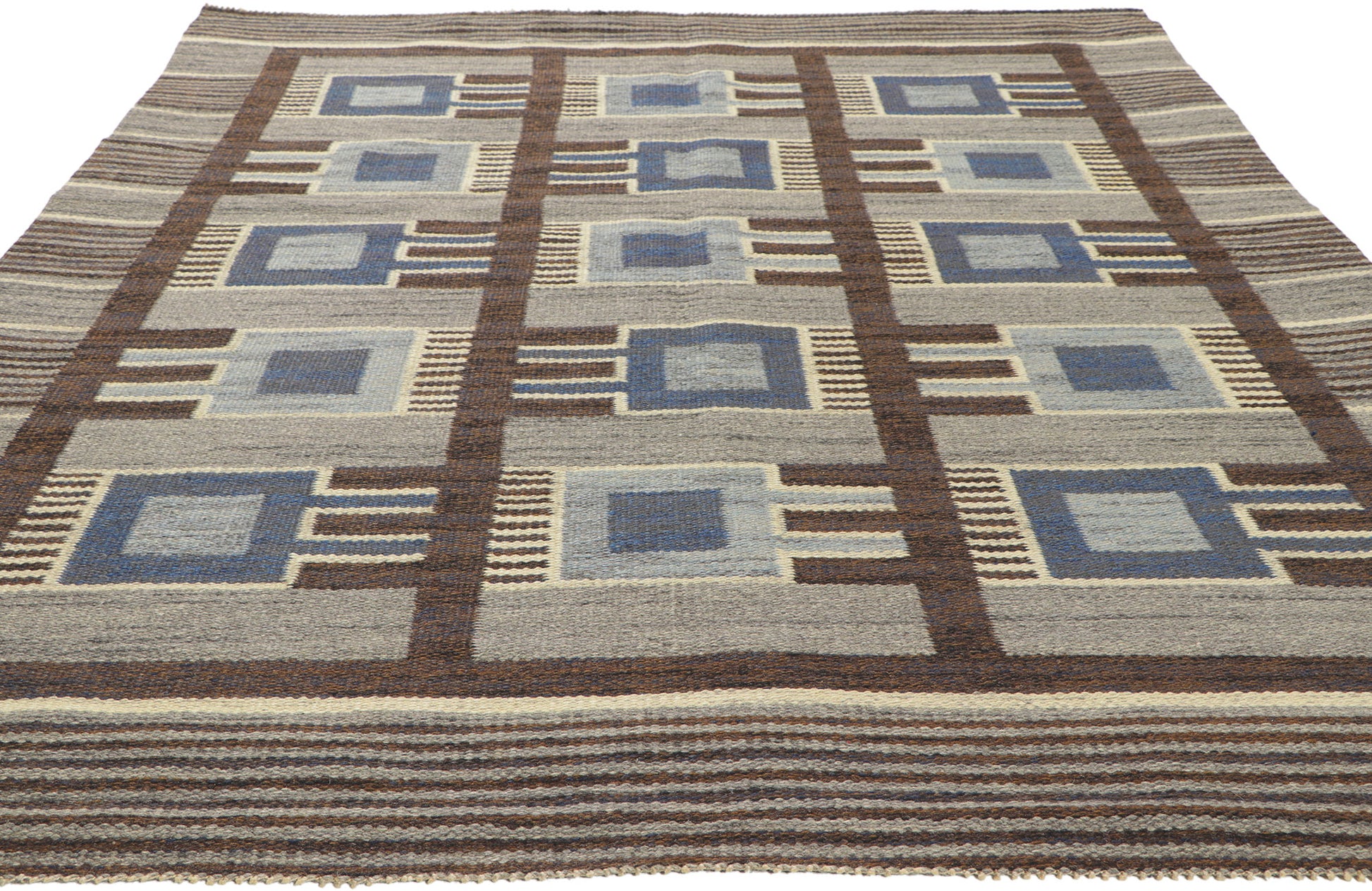 5 x 7 Gunilla Fleming Borgstrom Vintage Swedish ​Rollakan Rug 78484
