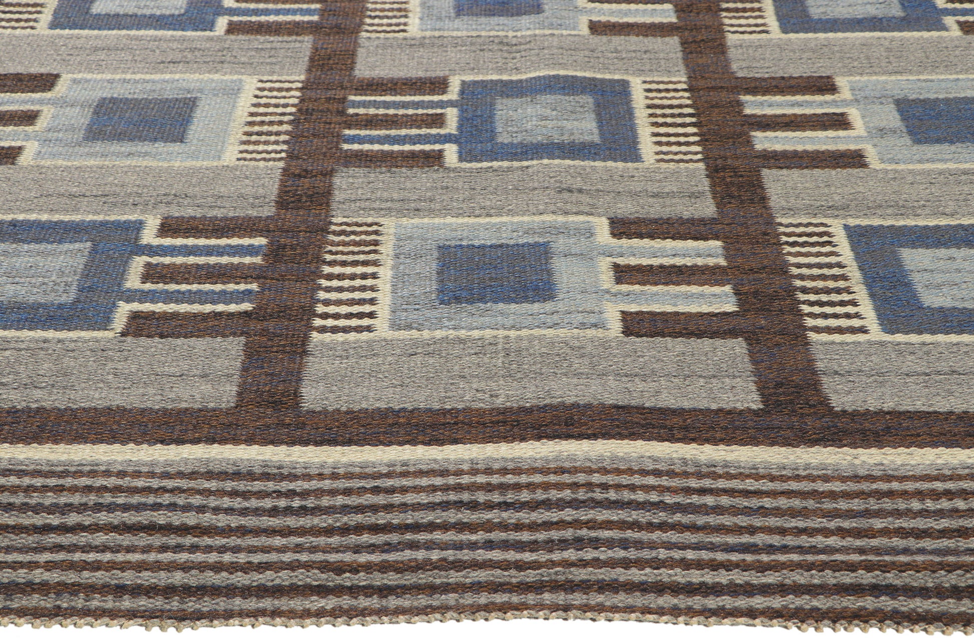 5 x 7 Gunilla Fleming Borgstrom Vintage Swedish ​Rollakan Rug 78484