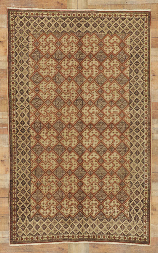 5 x 7 Vintage Turkish Oushak Rug 50069