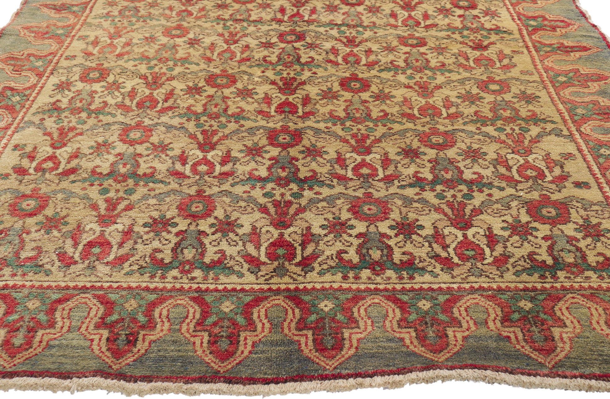 5 x 7 Vintage Turkish Oushak Rug 50168