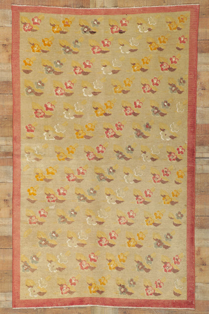 5 x 7 Vintage Turkish Oushak Rug 51703