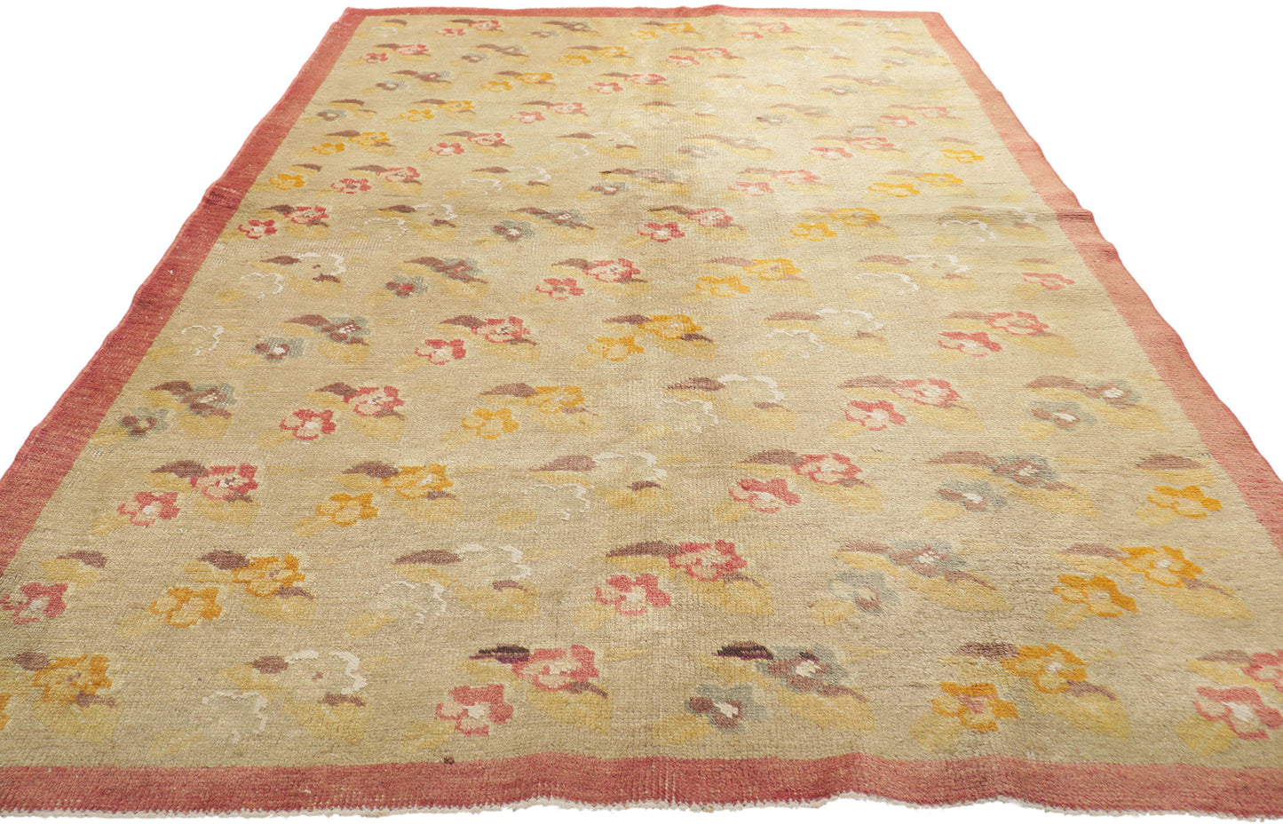 5 x 7 Vintage Turkish Oushak Rug 51703