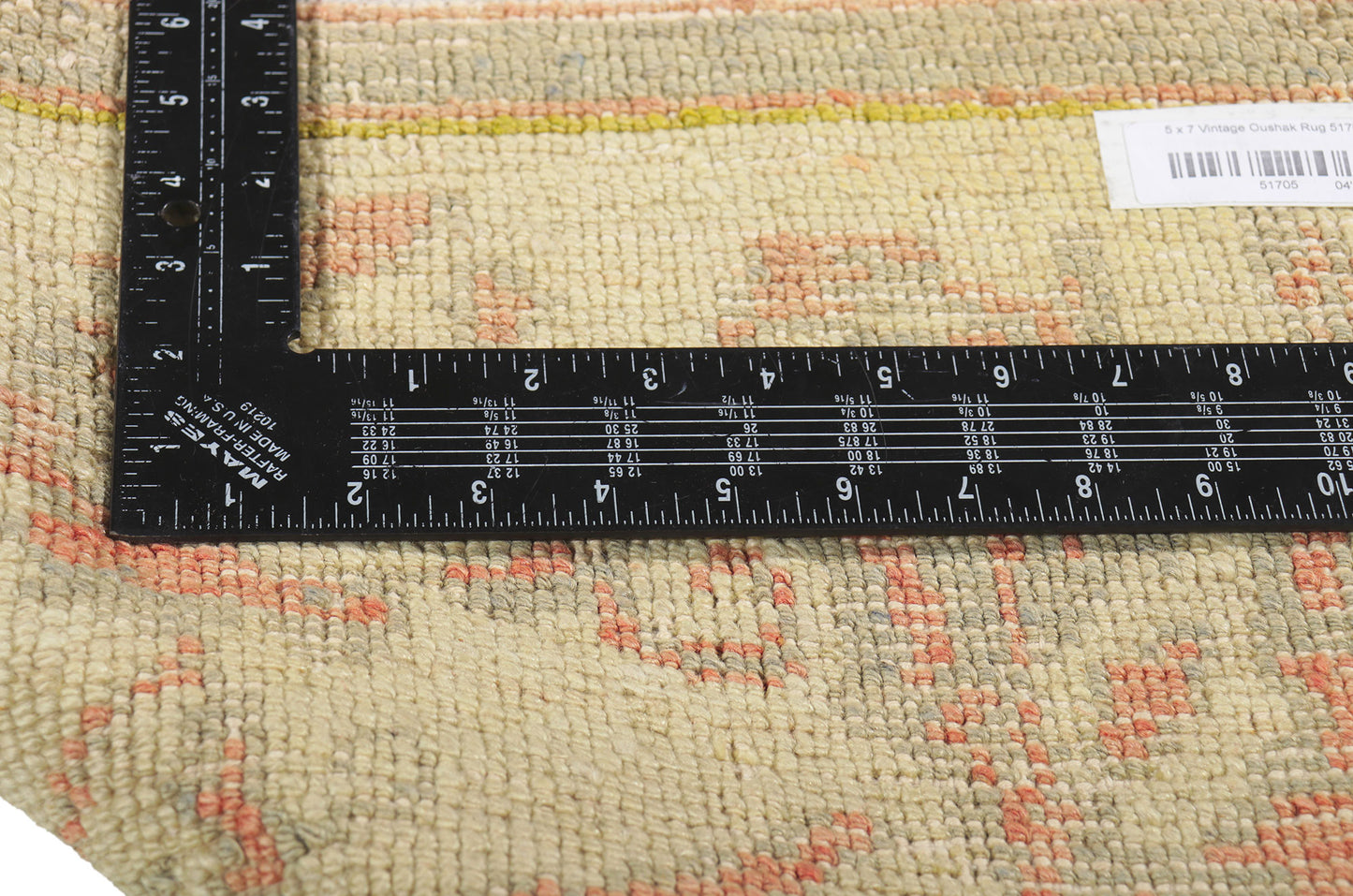 5 x 7 Vintage Turkish Oushak Rug 51705