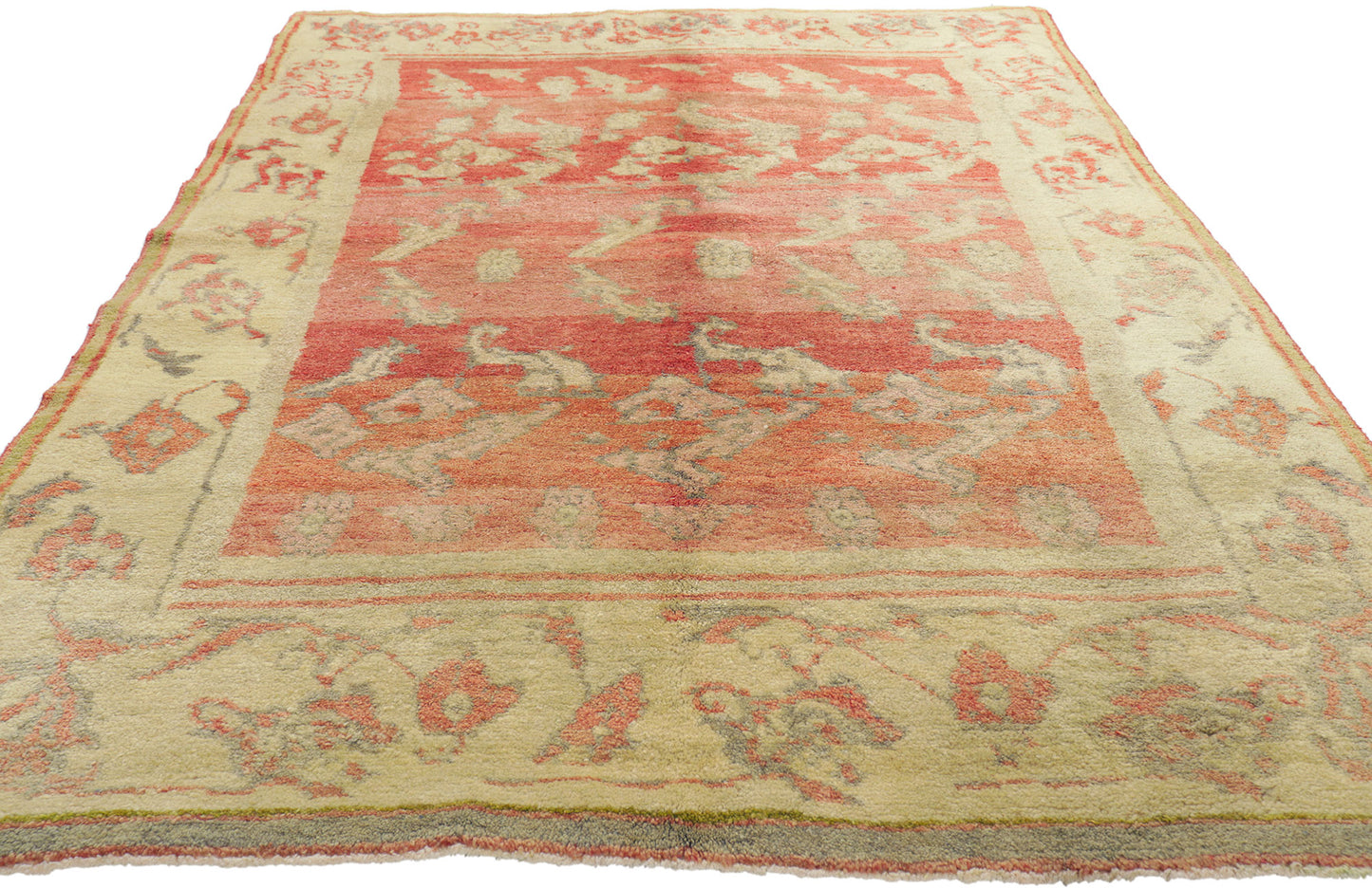 5 x 7 Vintage Turkish Oushak Rug 51705