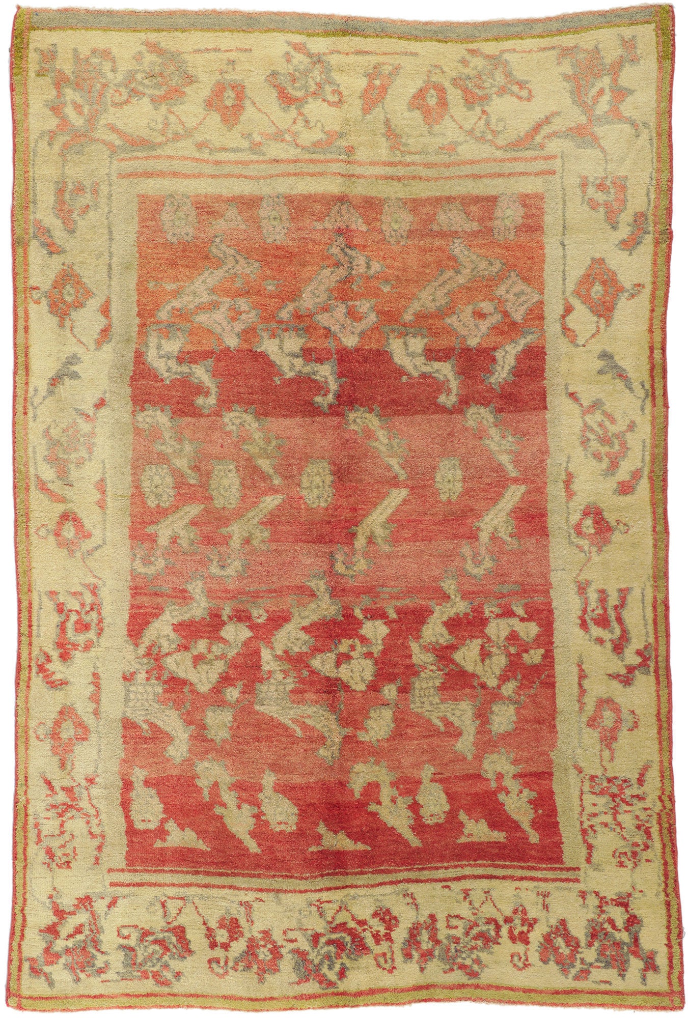 5 x 7 Vintage Turkish Oushak Rug 51705