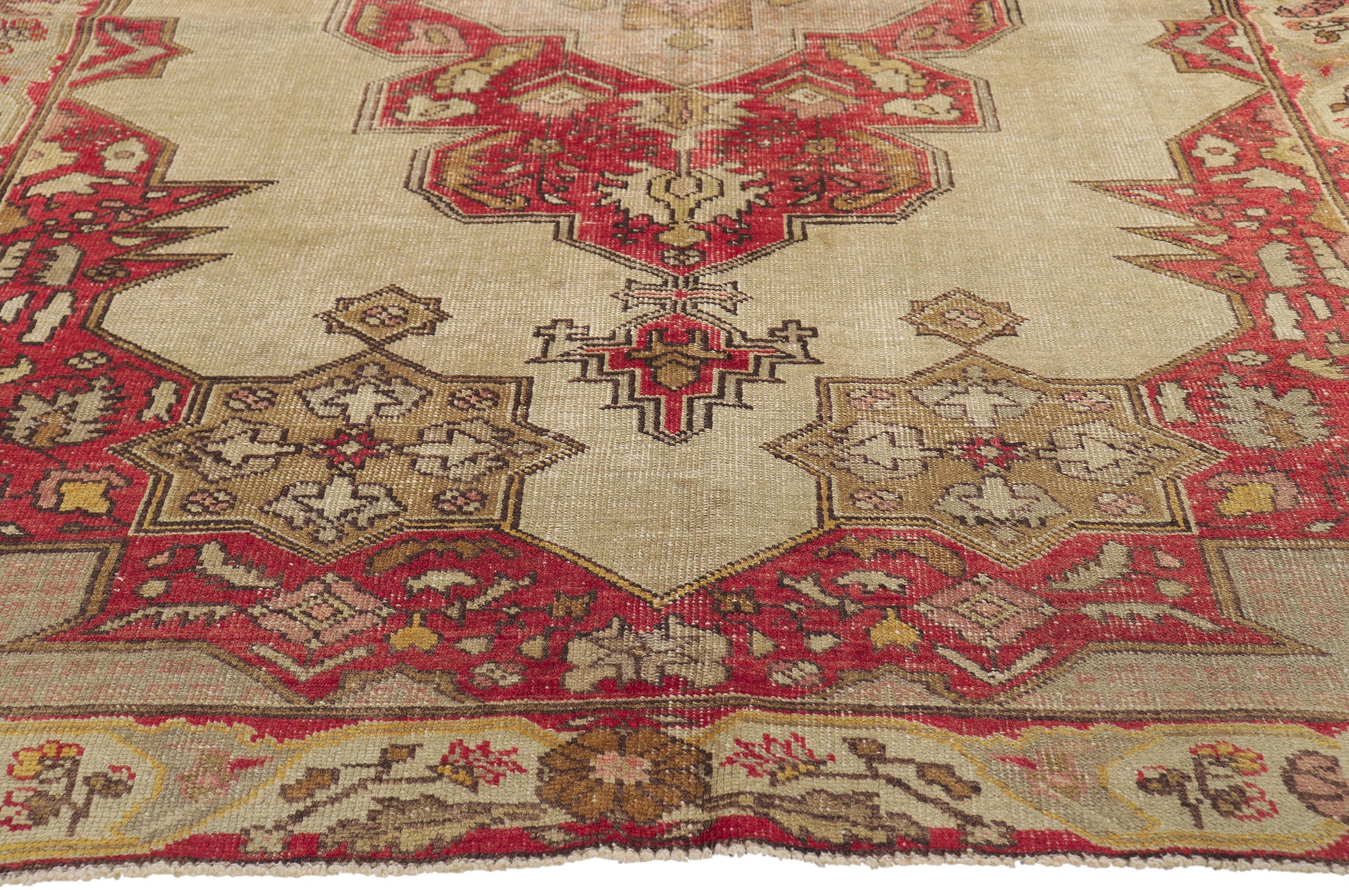 5 x 7 Vintage Turkish Oushak Rug 51707