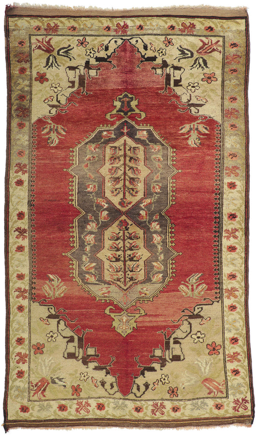 5 x 7 Vintage Turkish Oushak Rug 73940