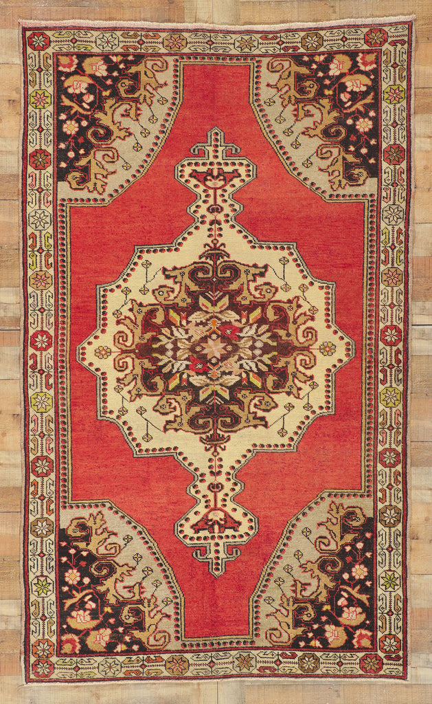 5 x 8 Vintage Red Turkish Oushak Rug 50722