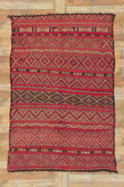 5 x 8 Vintage Moroccan Kilim Rug 78397