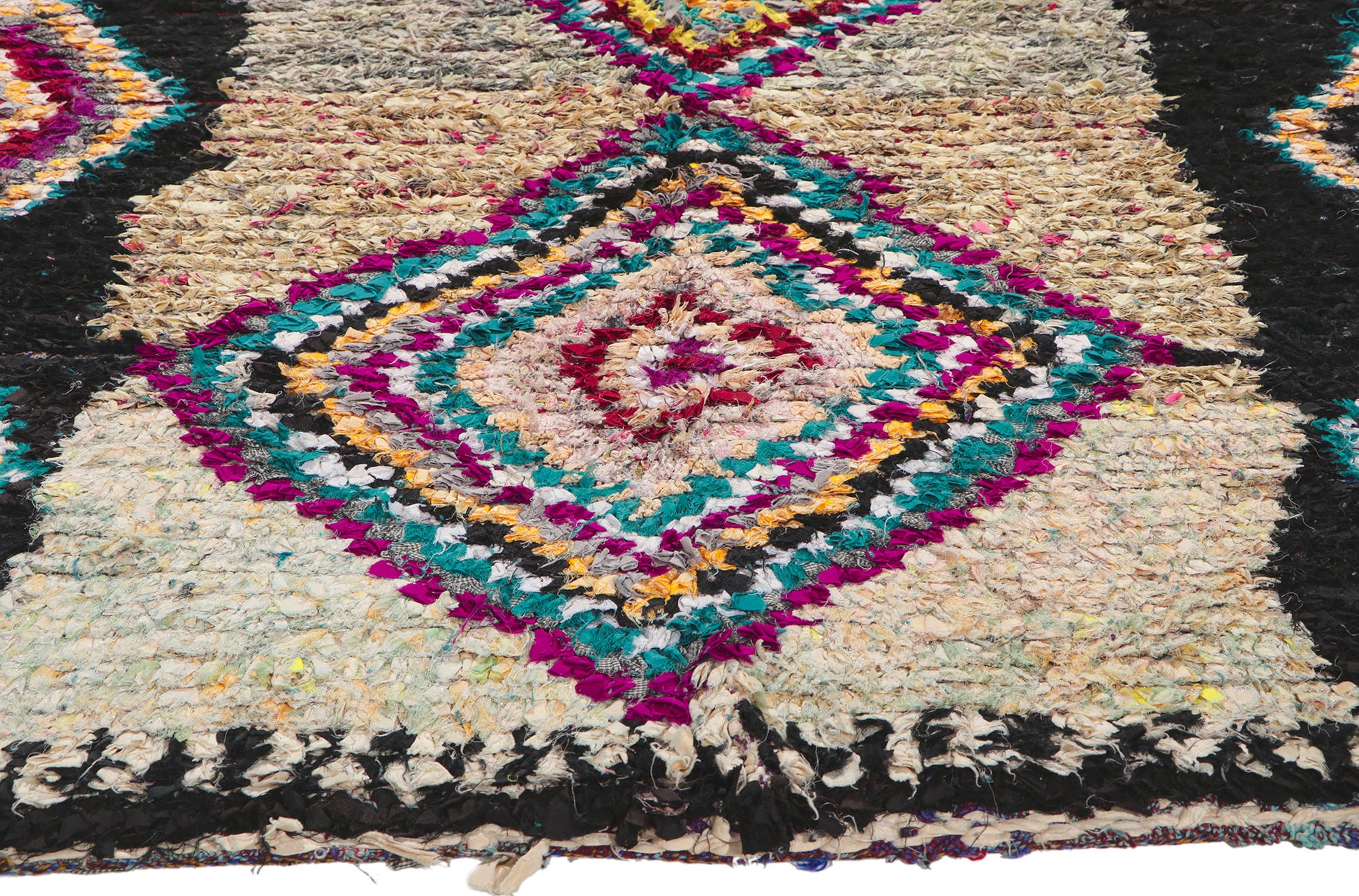 5 x 8 Vintage Moroccan Rag Rug 78393