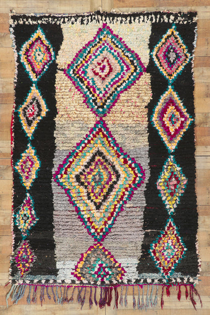 5 x 8 Vintage Moroccan Rag Rug 78393